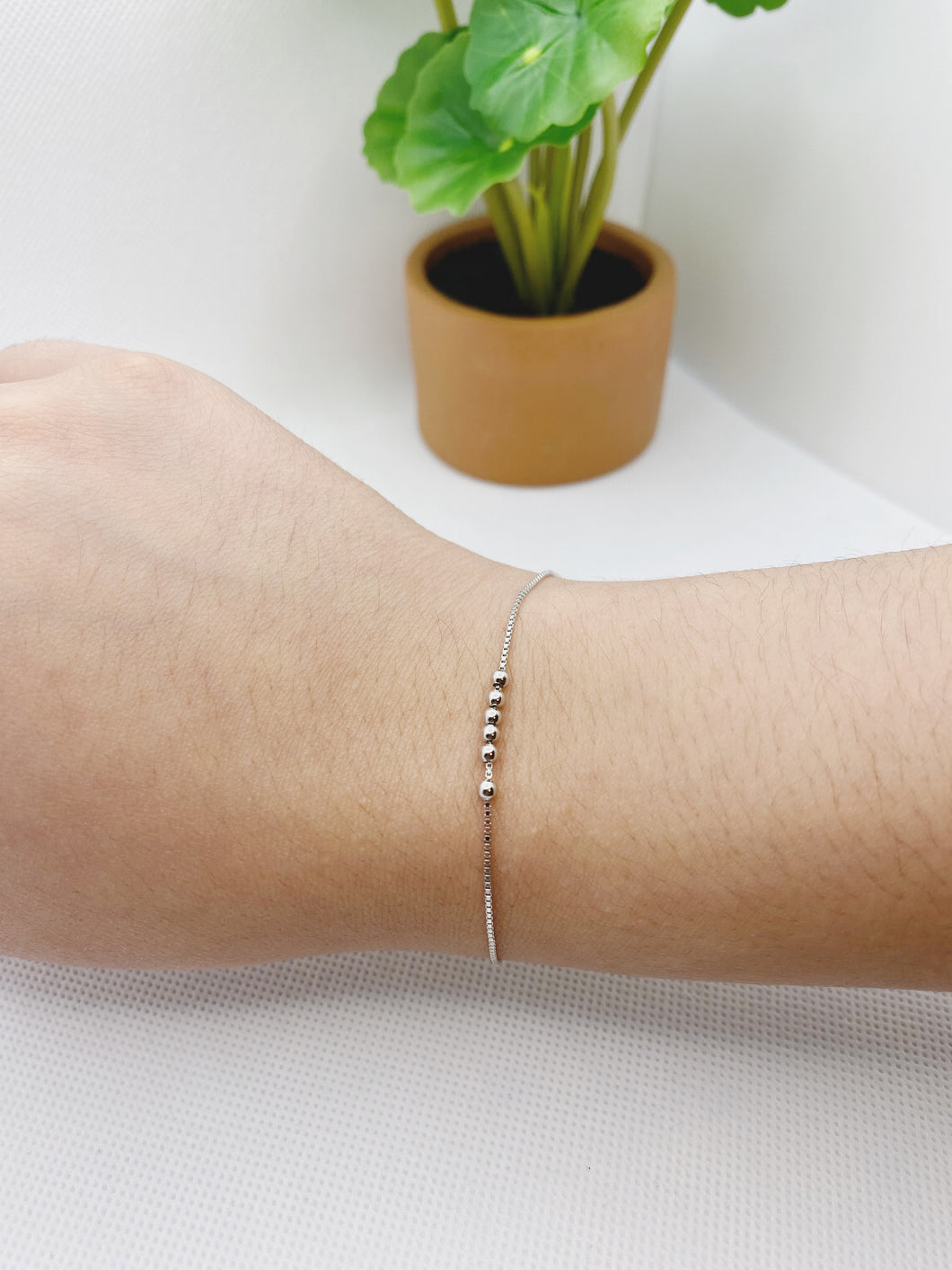 Sterling Silver Small Beads Bracelet