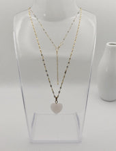 Cargar imagen en el visor de la galería, Rose Quartz Heart Necklace
