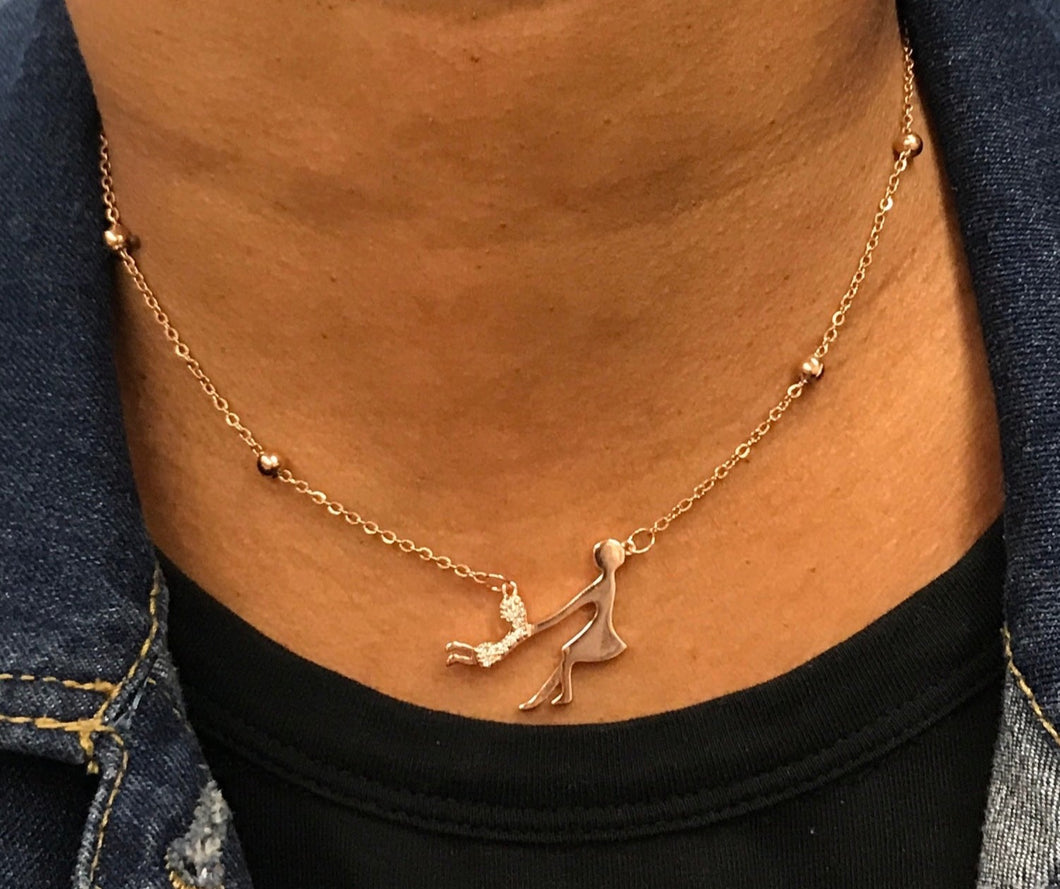 Mom Playing Necklace