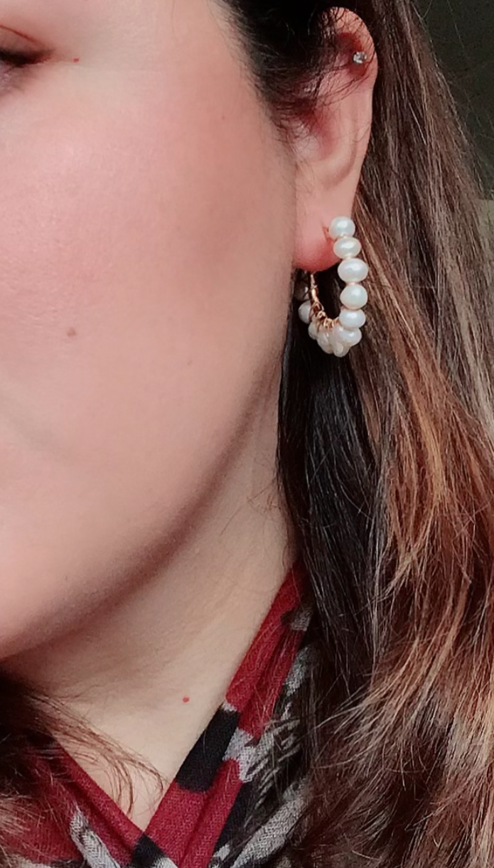 Hoop Pearls Earrings