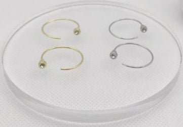 Round Open  Zircon Earrings