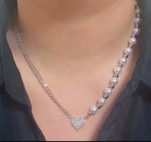 Cargar imagen en el visor de la galería, Glass Pearl  Double Chain Necklace
